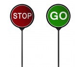 Plastic Stop Go Sign 600mm 